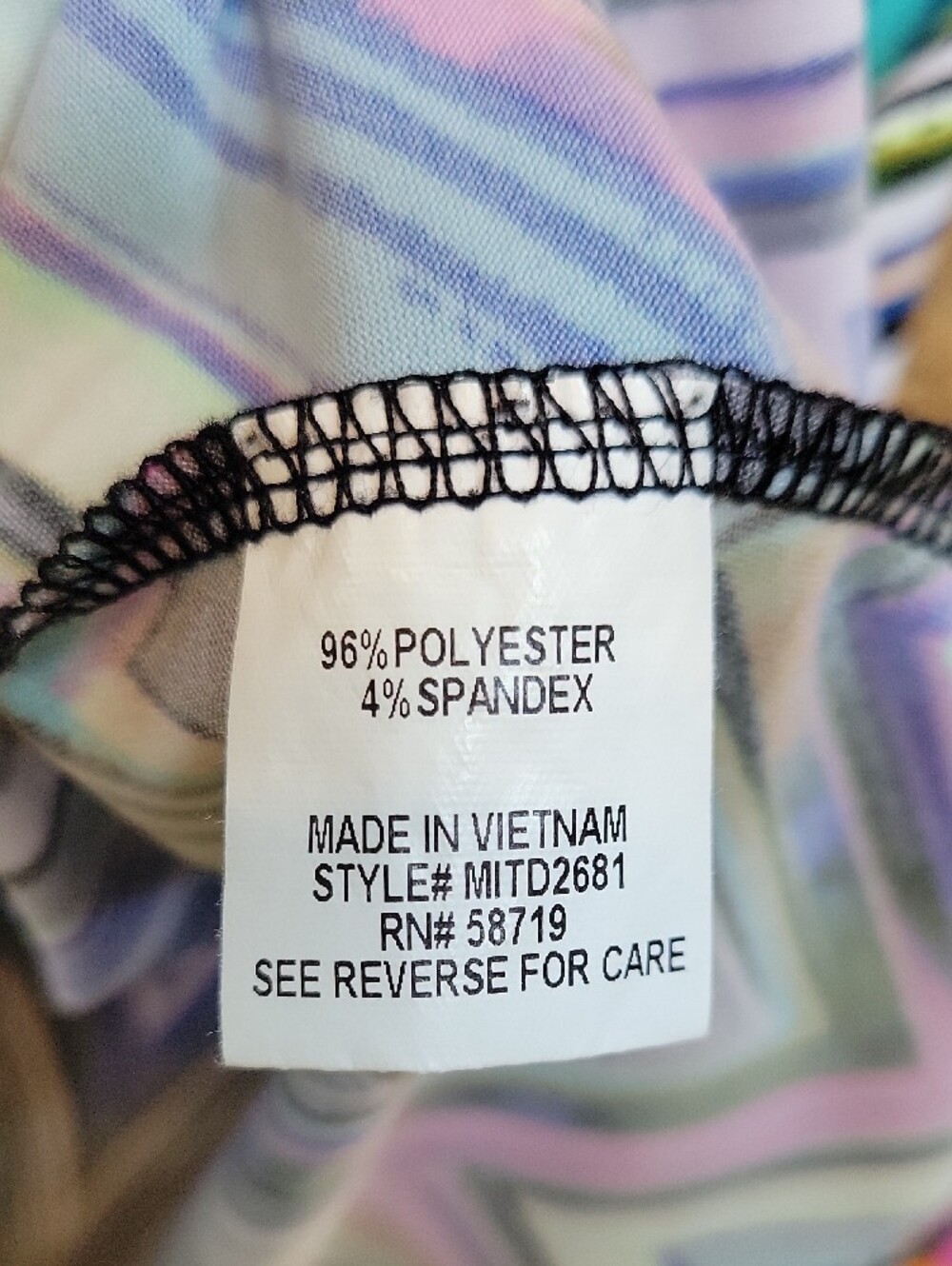 Notations Chevron Print Sleeveless Shift Dress Multicolor Zig Zag Stretch Size L - Picture 3 of 10